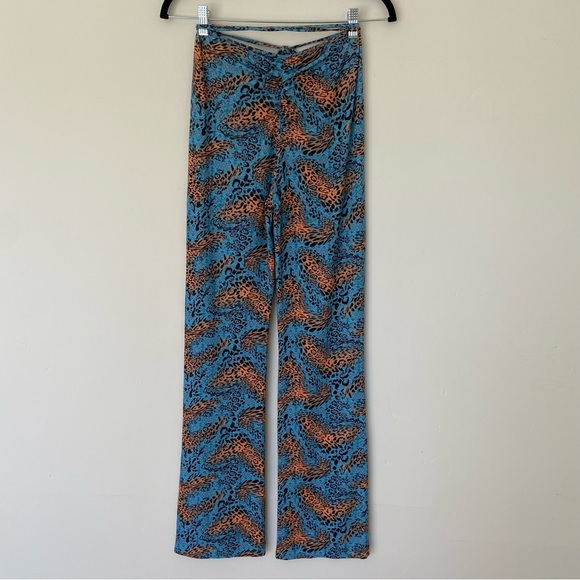 I.Am.Gia Paisley Halo Pants in Blue Cheetah size Small - Picture 7 of 11